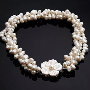 Floral Pearl Necklace - Angel the Pearl Girl