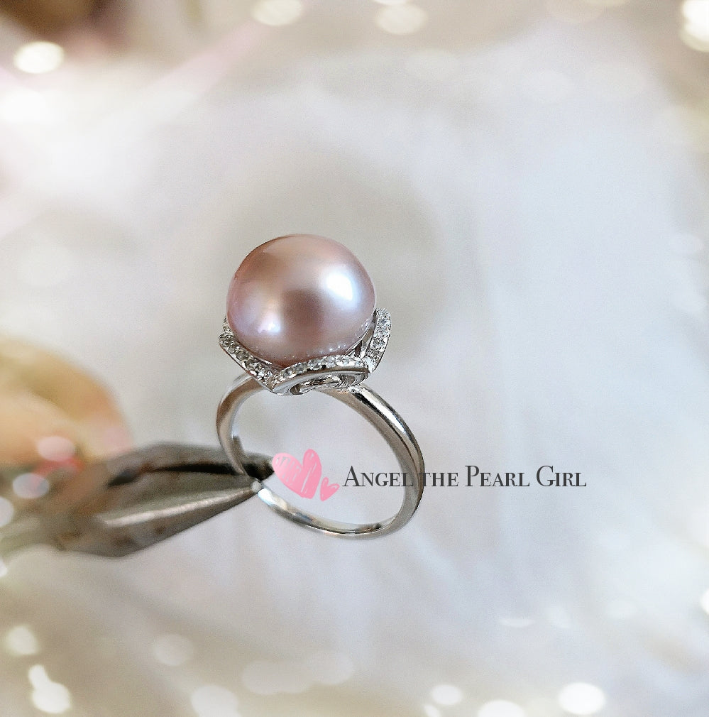 Purple Pearl Ring - Angel the Pearl Girl
