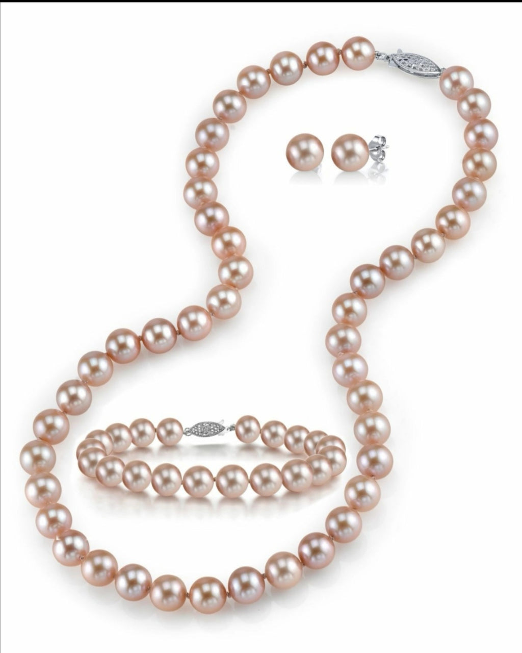 Classic Pearl Necklace Set 7-8mm - Angel the Pearl Girl