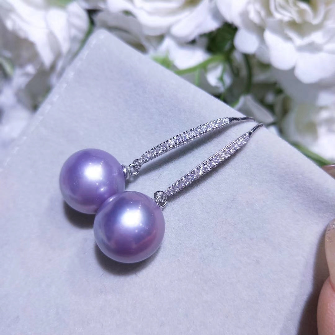 Purple Pearl Earring - Angel the Pearl Girl