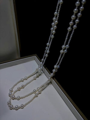 Long Pearl Necklace Chanel Style - Angel the Pearl Girl